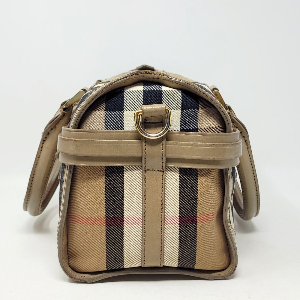 BURBERRY Beige Bridle House Check Handbag - Picture 5 of 16
